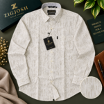 Premium Ivory Dash Cotton Shirt - Image 2