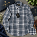 Premium Grey Checkered Cotton Shirt - Image 2