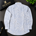 Abstract Brushstroke Printed Full Sleeve Cotton Linen Shirt - Image 3