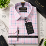 Pink Checkered Full Sleeve Cotton Linen Shirt