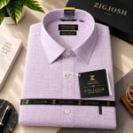 Lavender Solid Full Sleeve Cotton Linen Shirt
