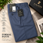 Premium Navy Lycra Formal Fit Pant - Image 2